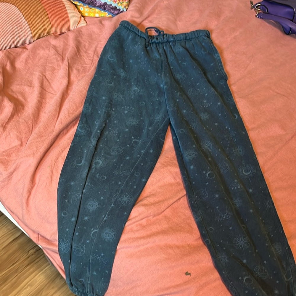 Blue sweatpants